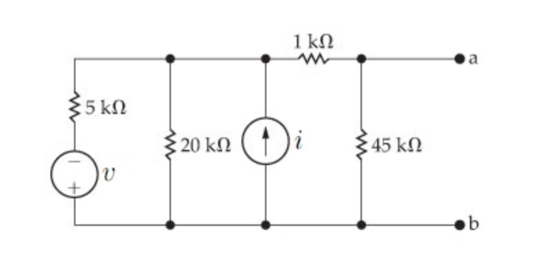 Solved What is the voltmeter reading if v=58 V and i=16.6 mA | Chegg.com