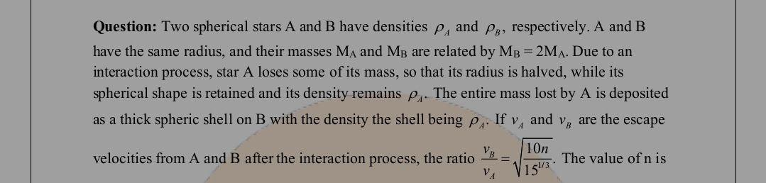 Solved Question: Two Spherical Stars A And B Have Densities | Chegg.com