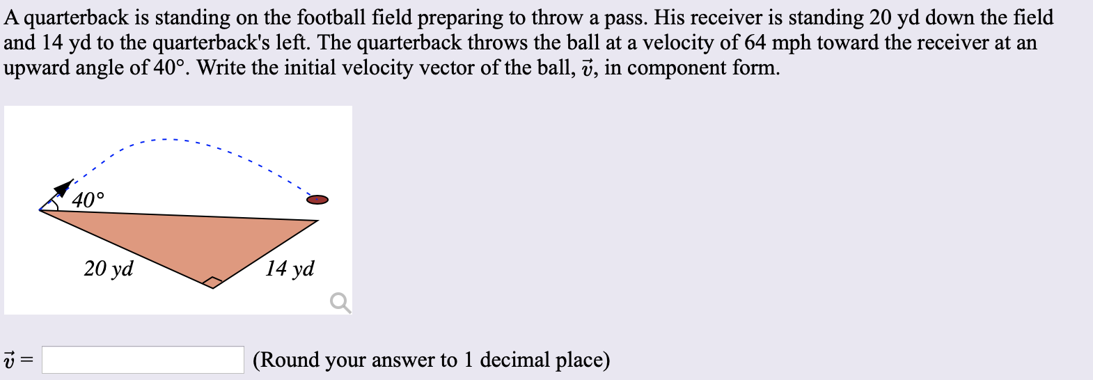 Solved A quarterback is standing on the football field