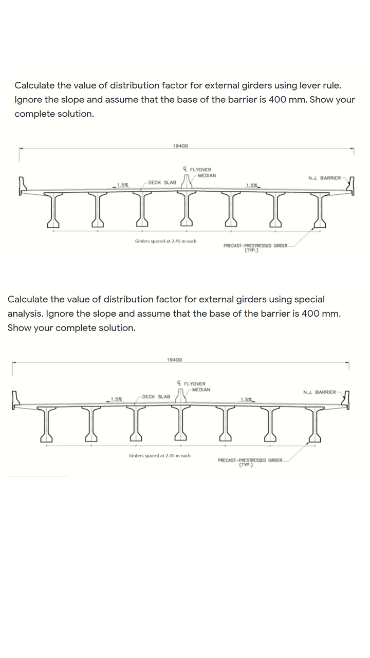 Solved Calculate the value of distribution factor for | Chegg.com