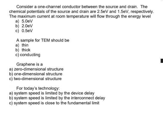 Solved Consider a one-channel conductor between the source | Chegg.com