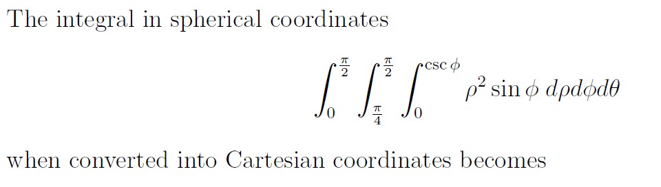 Solved The integral in spherical | Chegg.com