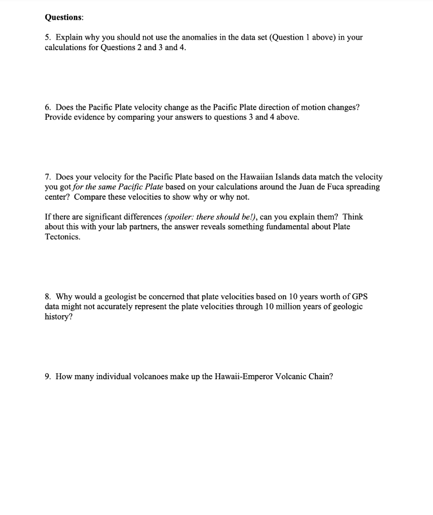 Part 2 Plate Rates from the Hawaiian Hot Spot Track