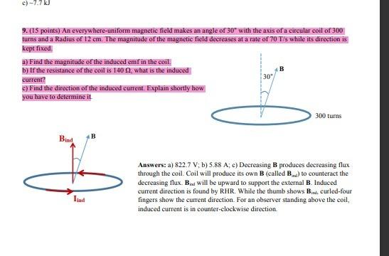 Solved An everywhere-uniform magnetic field makes an angle | Chegg.com