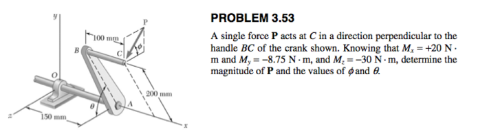 Solved PROBLEM 3.53 A Single Force P Acts At C In A | Chegg.com