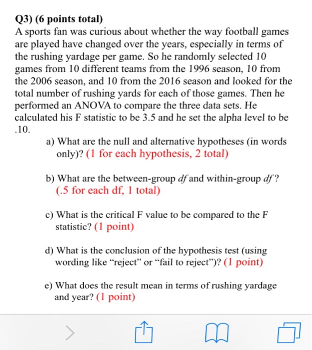 Solved A sports fan was curious about whether the way