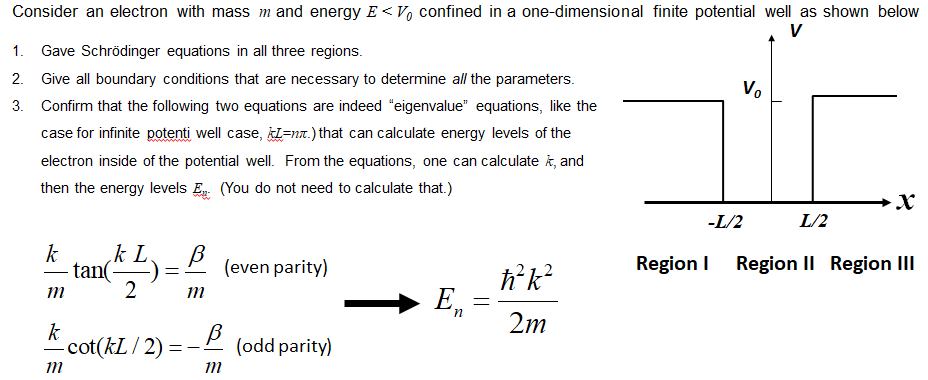 Solved Consider an electron with mass m and energy E