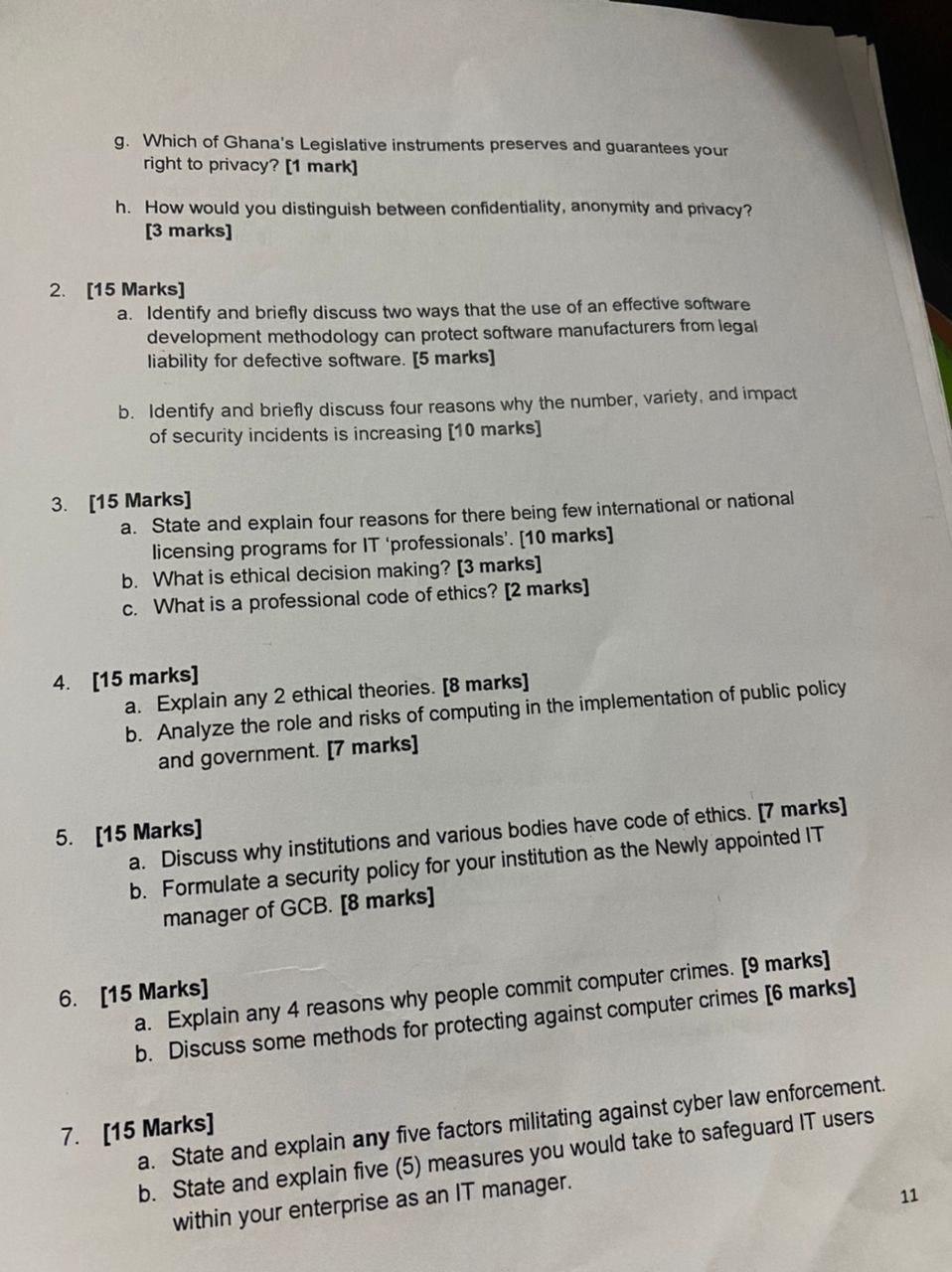 Solved g. Which of Ghana's Legislative instruments preserves