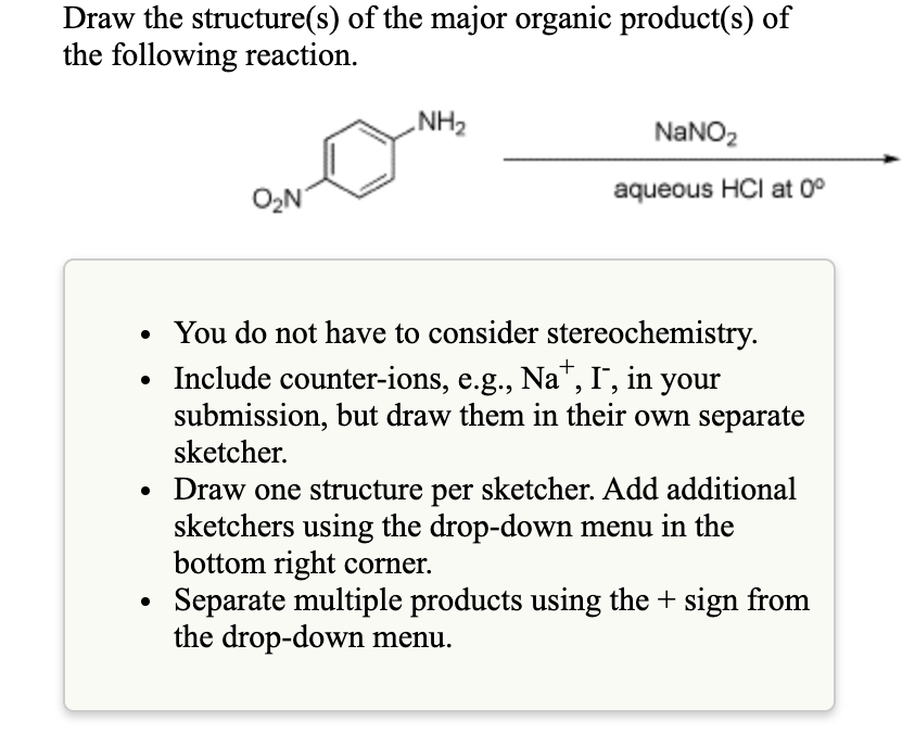 Solved Draw the structure(s) of the major organic product(s)