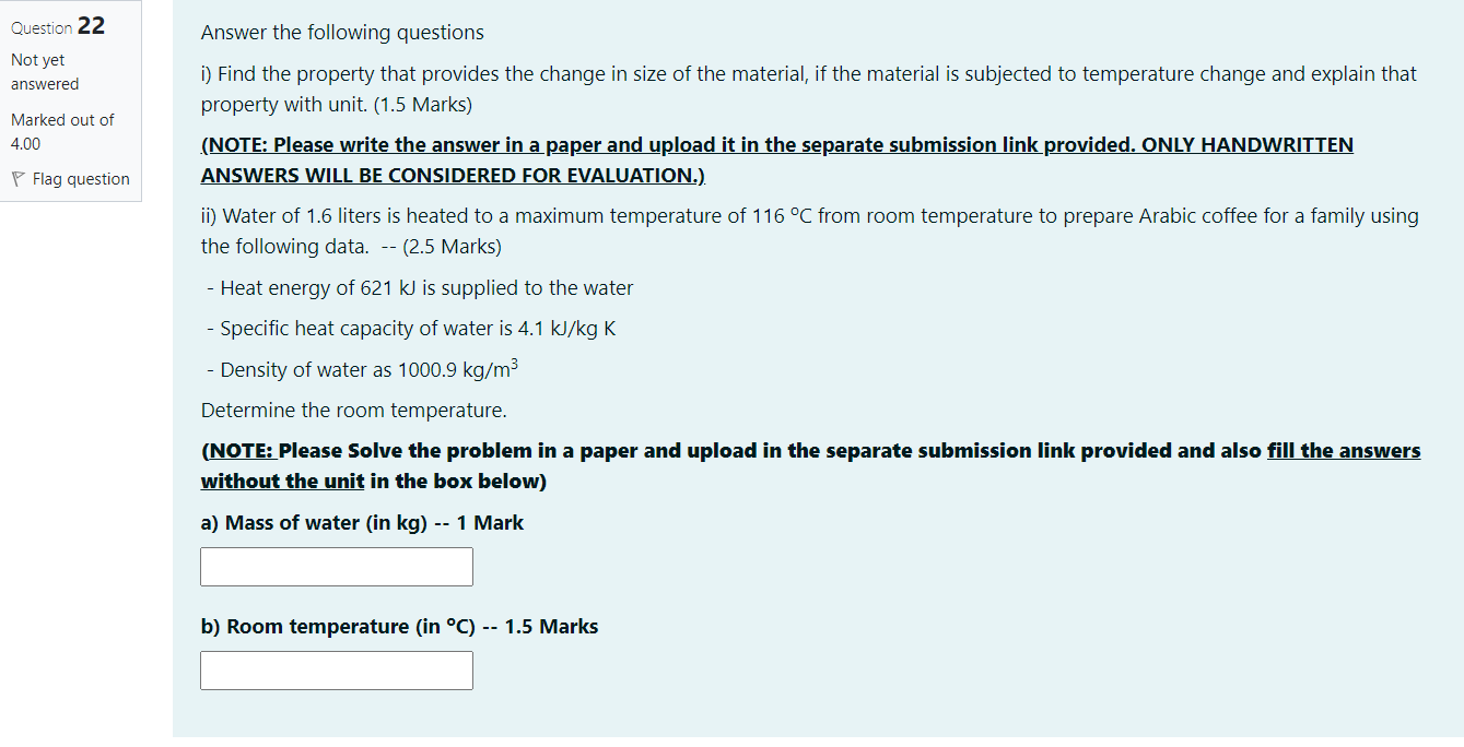 Solved Question 22 Answer the following questions Not yet | Chegg.com