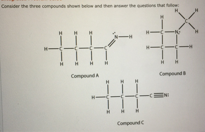 Solved Consider The Three Compounds Shown Below And Then 