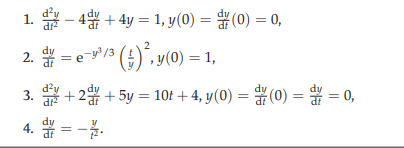 Solved 1 (Differential equations (. Solve the following | Chegg.com