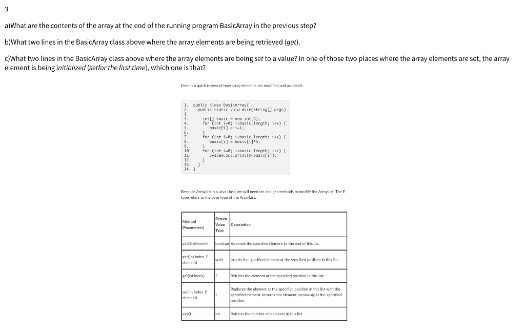 Solved 5. Now examine the for-loops in the above Java | Chegg.com