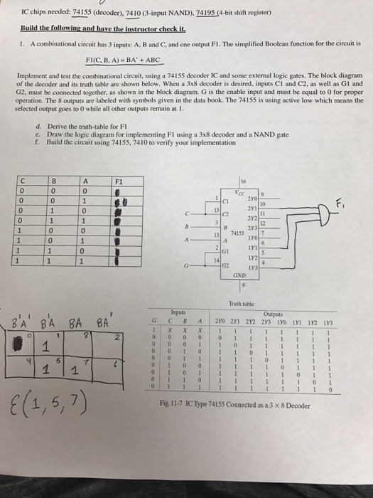 Solved A Combinational Circuit Has 3 Inputs: A, B And C, And | Chegg.com