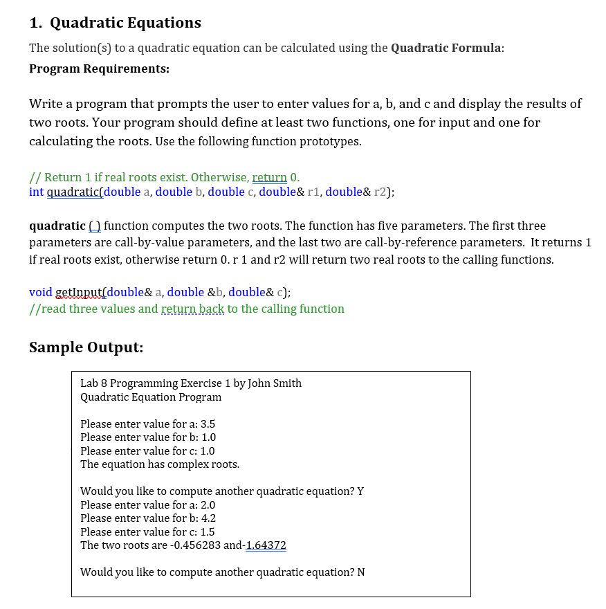 Solved C++ this one requires for the numbers to be solved | Chegg.com