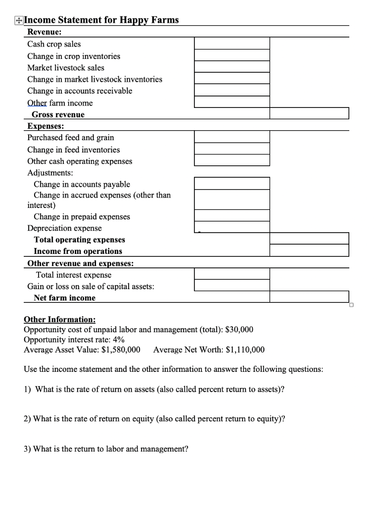 Homework 7. Income statement Name Sydney Hamilton | Chegg.com