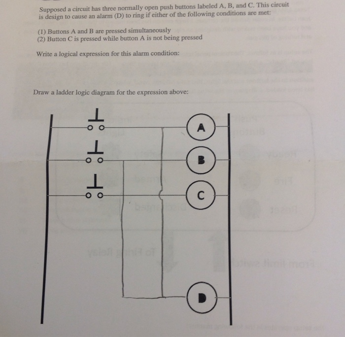 Solved upposed a circuit has three normally open push | Chegg.com