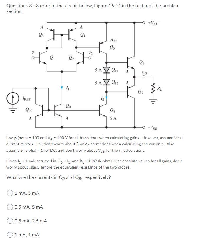 Solved Questions 3 - 8 refer to the circuit below, Figure | Chegg.com