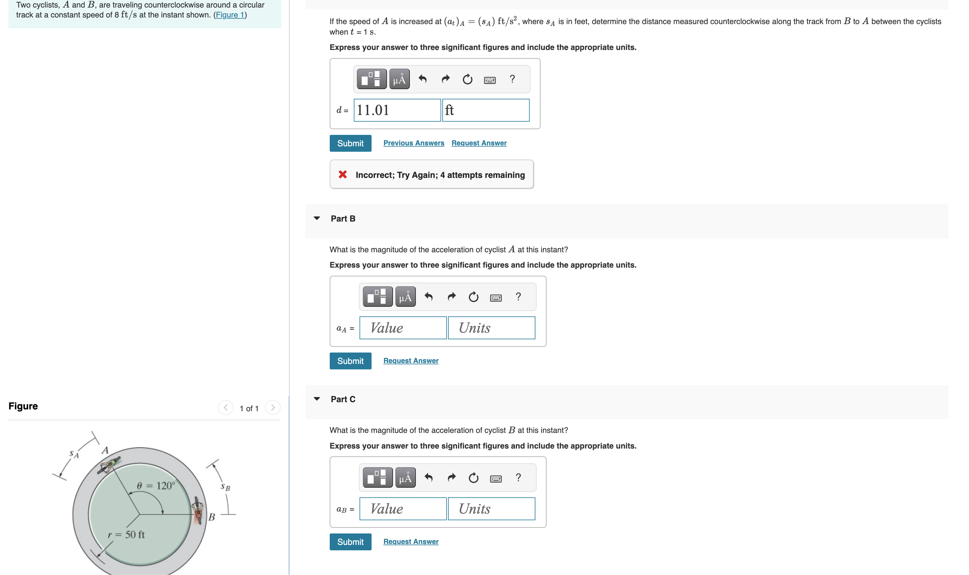 Solved Two Cyclists, A And B, ﻿are Traveling | Chegg.com