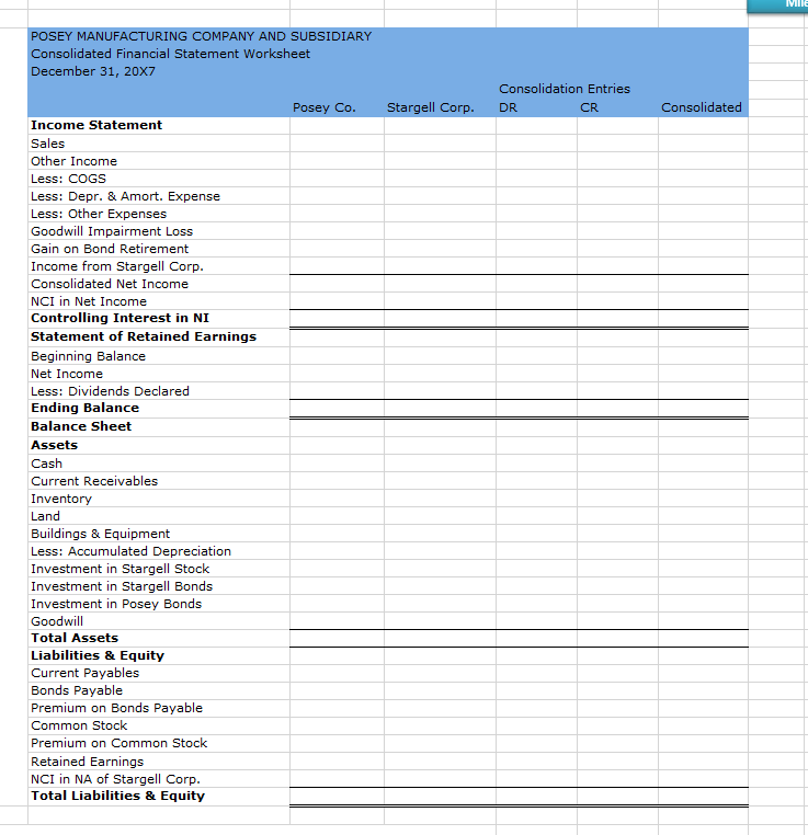 Solved Overview You are a financial accountant for Posey | Chegg.com