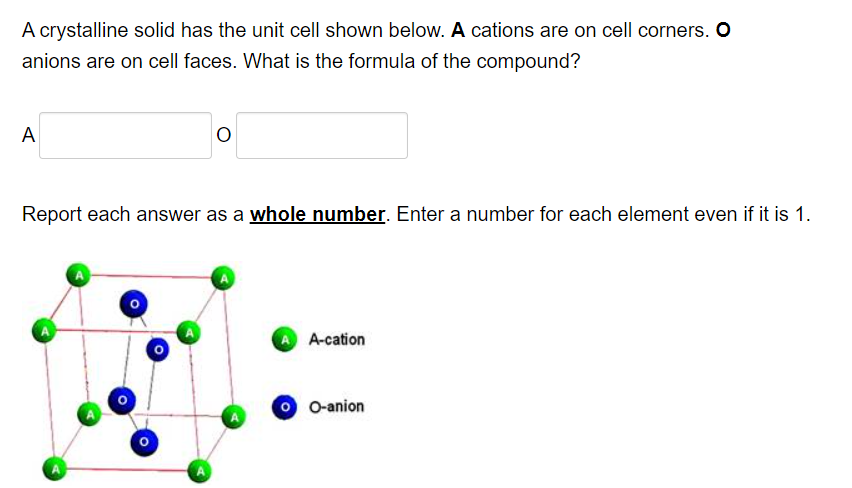 Solved A crystalline solid has the unit cell shown below. A | Chegg.com