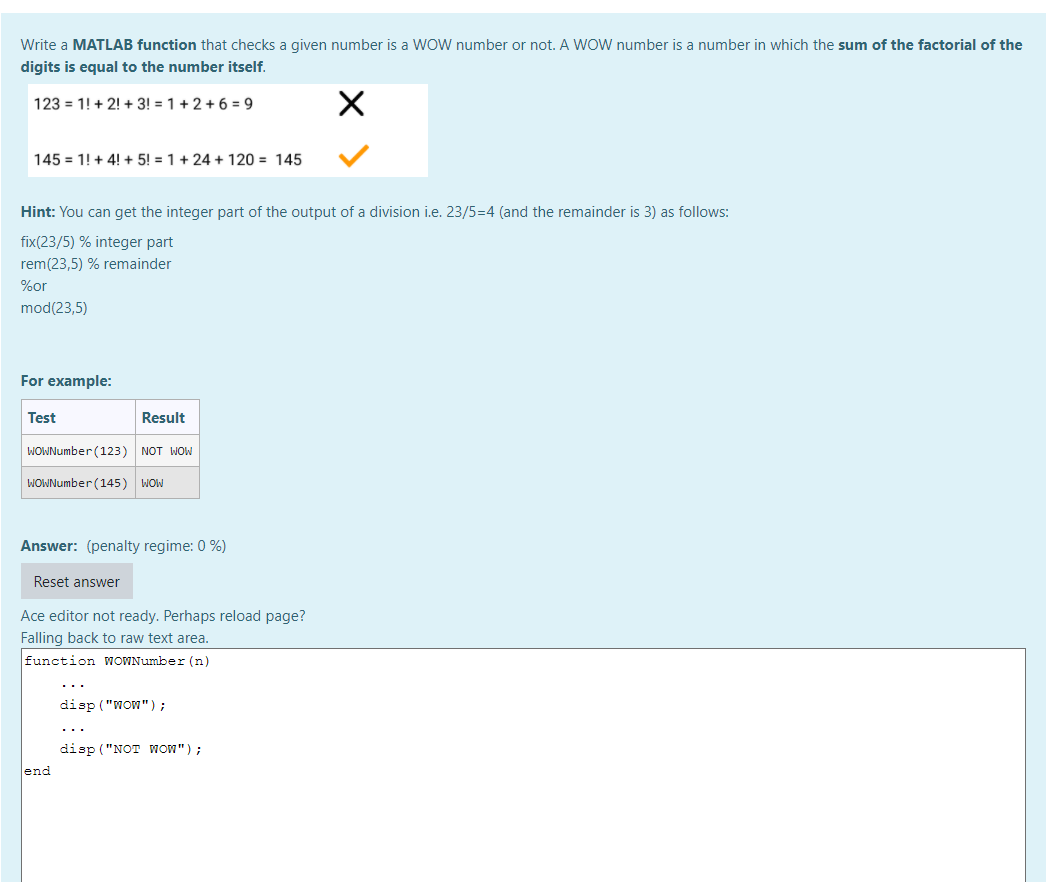 Solved Write a MATLAB function that checks a given number is | Chegg.com