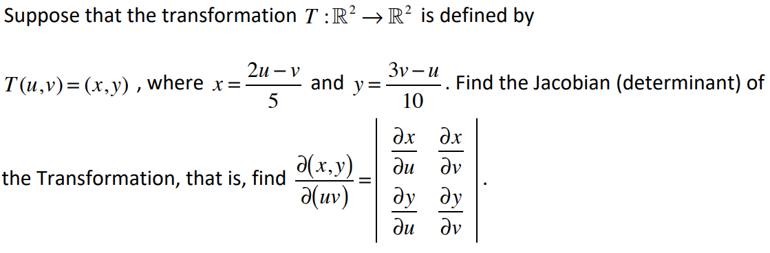 Suppose That The Transformation T R R2 Is Defined Chegg Com