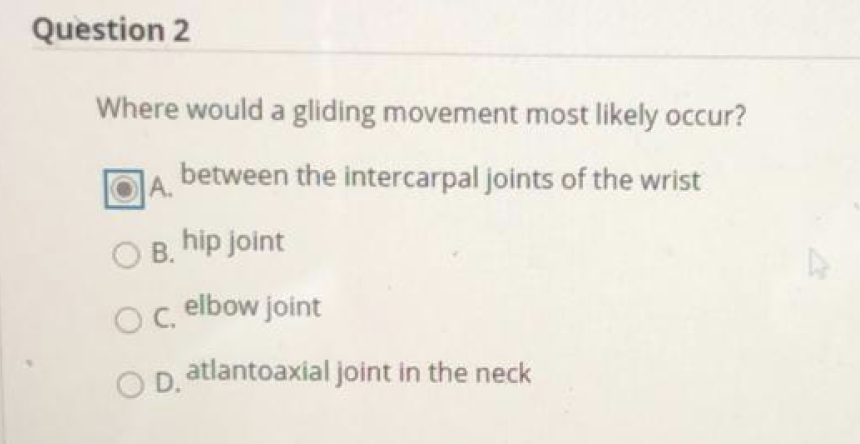 Solved Question 1 Some synovial joints, such as the knee, | Chegg.com