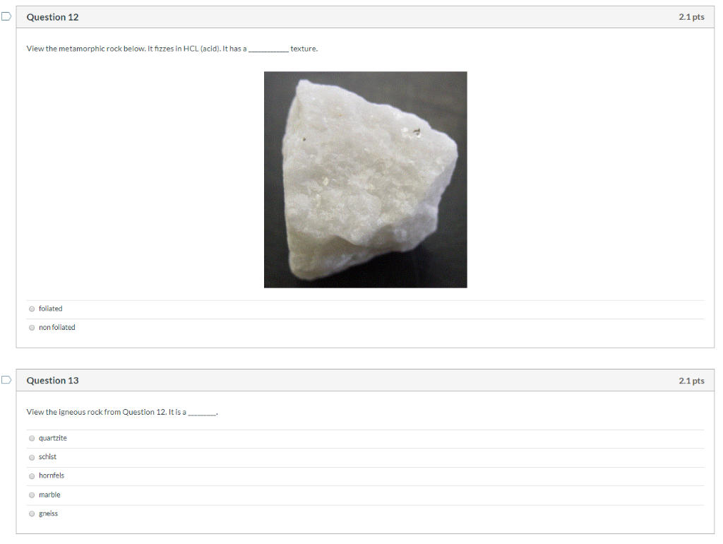 Solved D Question 10 2 pts View the sedimentary rock below. | Chegg.com