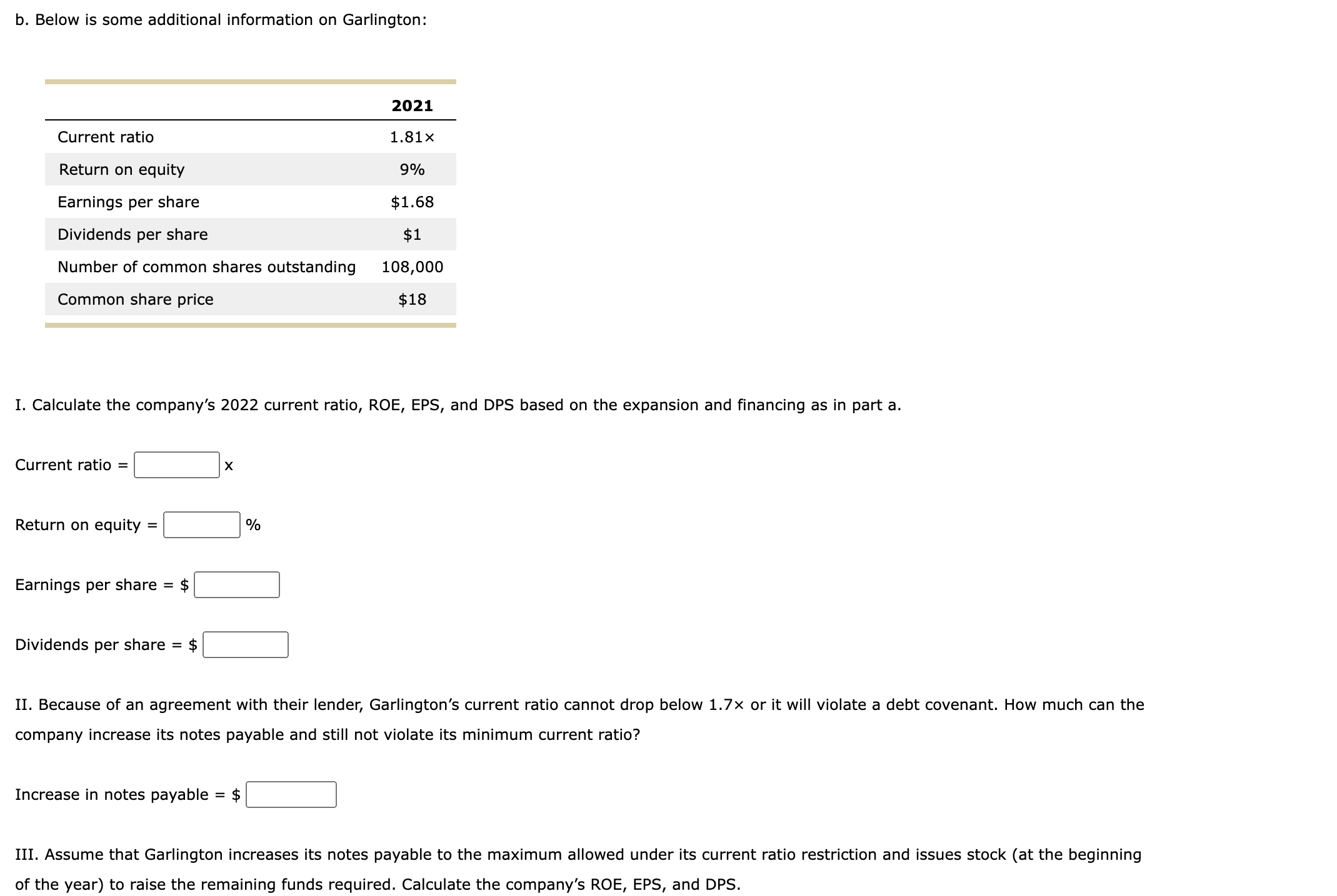 Solved *See Income Statement. B. Below Is Some Additional | Chegg.com