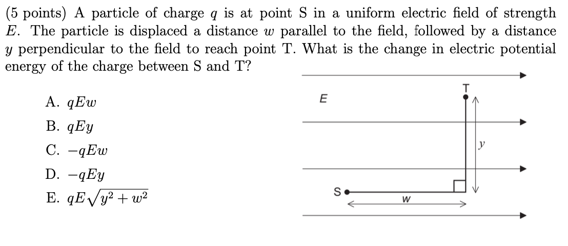 Solved 5 Points A Particle Of Charge Q Is At Point S In Chegg Com