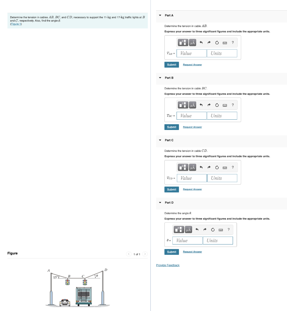 Solved Determine The Tension In Cables AB,BC, And CD, | Chegg.com