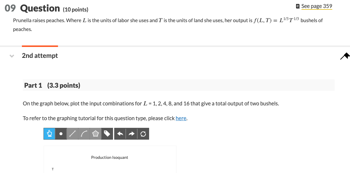 Solved 09 Question (10 points) e See page 359 Prunella | Chegg.com