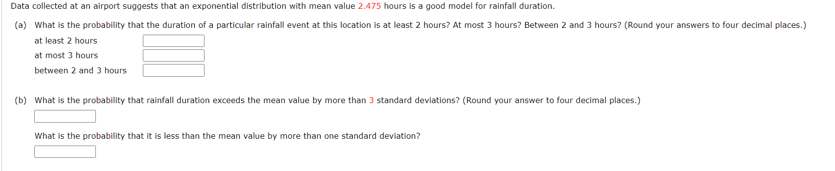 Solved Data Collected At An Airport Suggests That An | Chegg.com