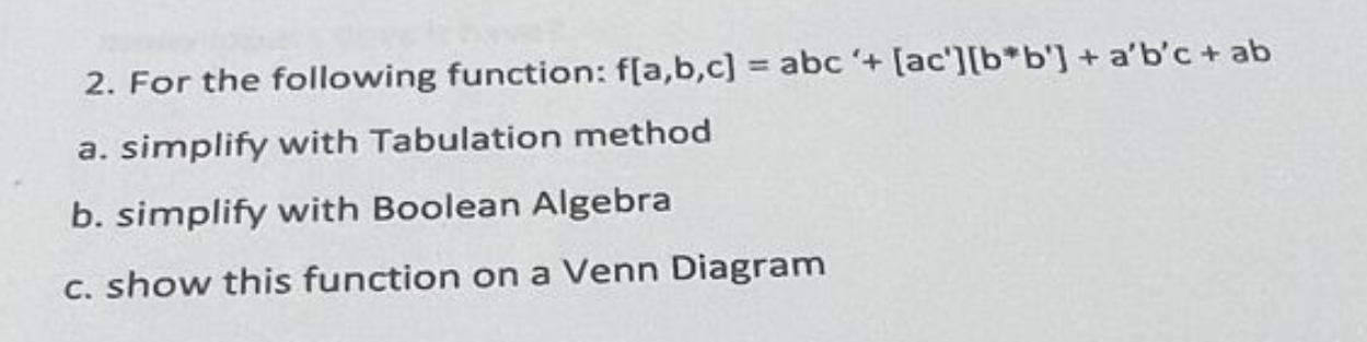 Solved 2. For The Following Function: | Chegg.com