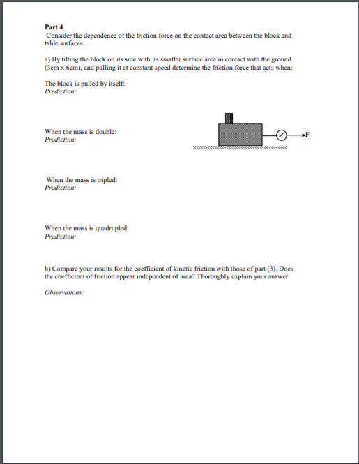 Solved Newton's Laws And Friction In this laboratory you | Chegg.com