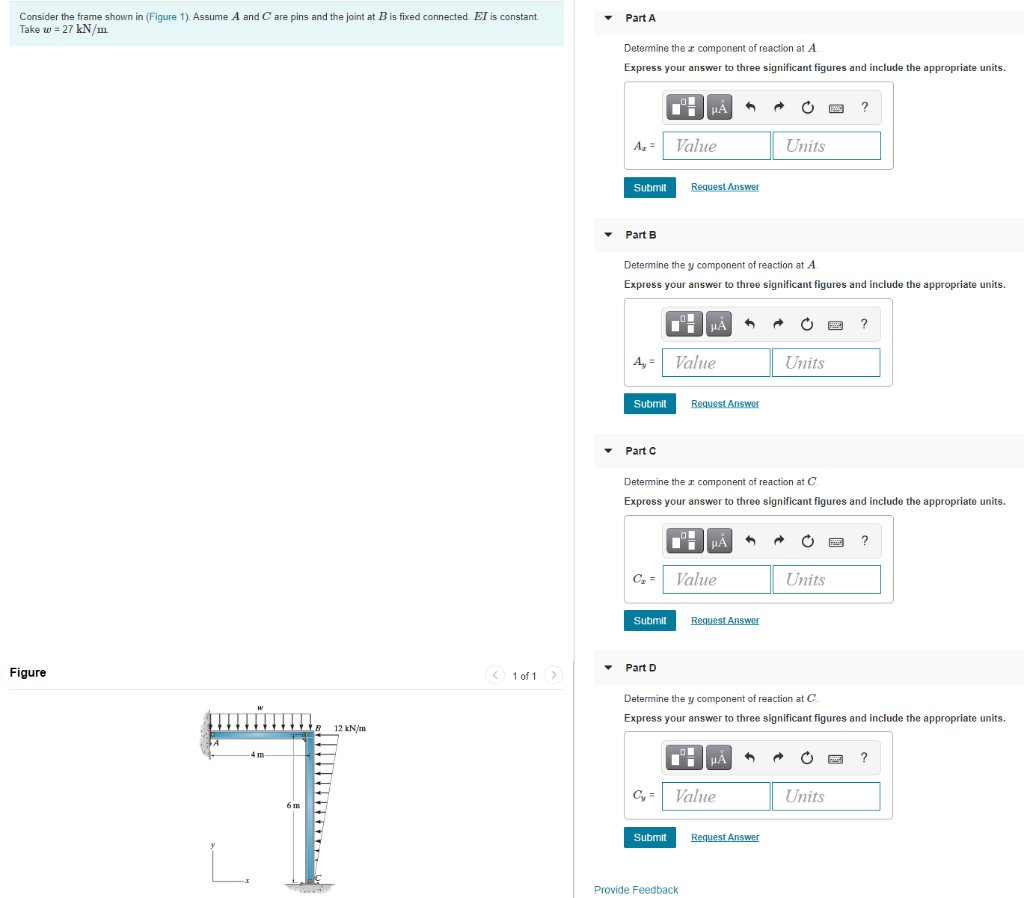 Solved Consider The Frame Shown In (Figure 1). Assume A And | Chegg.com