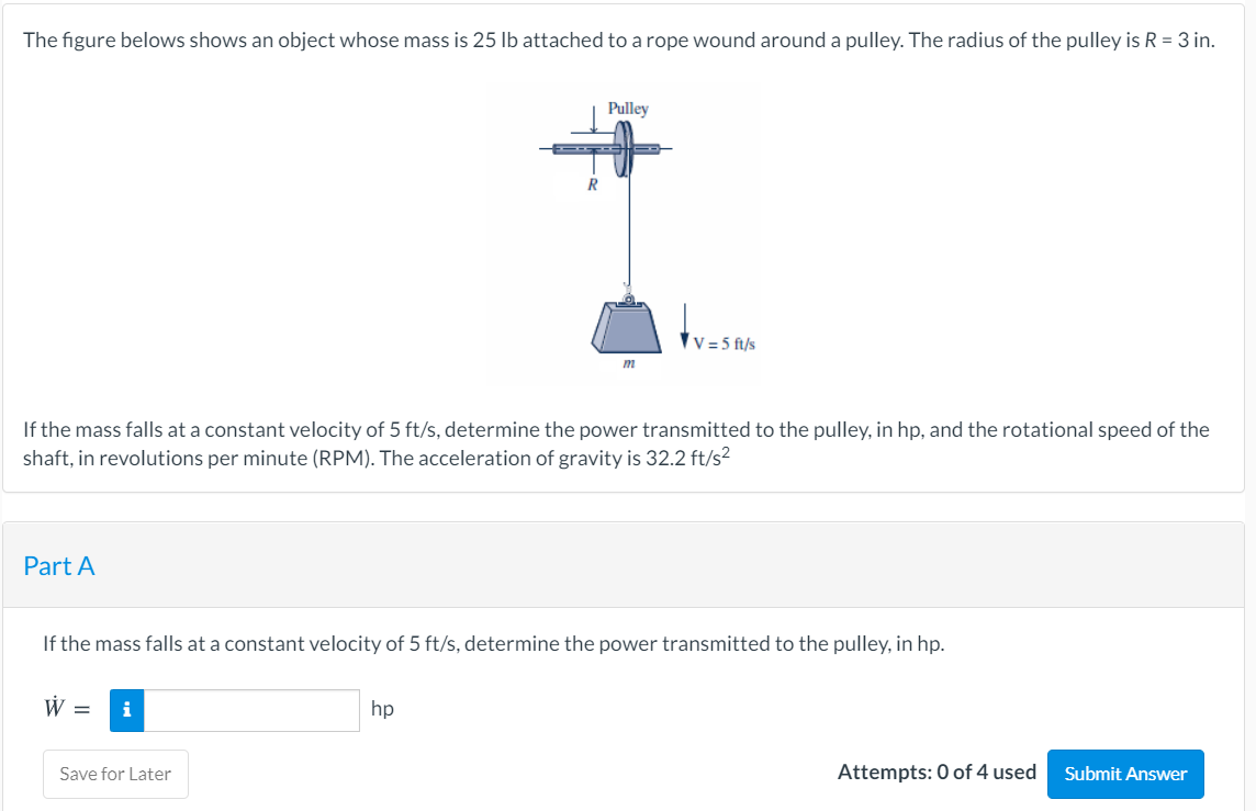 Solved The figure belows shows an object whose mass is 25 lb