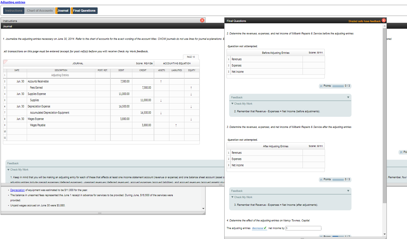 Solved Milbank Repairs & Service UNADJUSTED TRIAL BALANCE