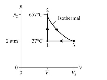 Solved 5.6 gg of helium gas follows the process 1→2→3 shown | Chegg.com