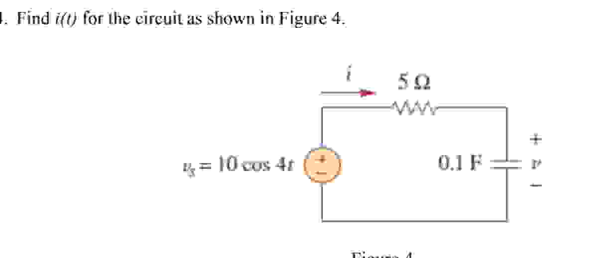 Solved Find i(t) ﻿for the circuit as shown in Figure 4. | Chegg.com