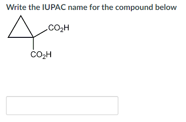 Solved Write the IUPAC name for the compound below CO2H Aco | Chegg.com
