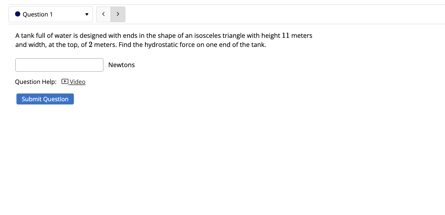 Solved A tank full of water is designed with ends in the | Chegg.com