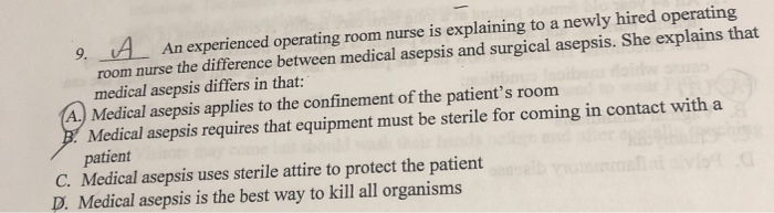 differences between medical and surgical asepsis