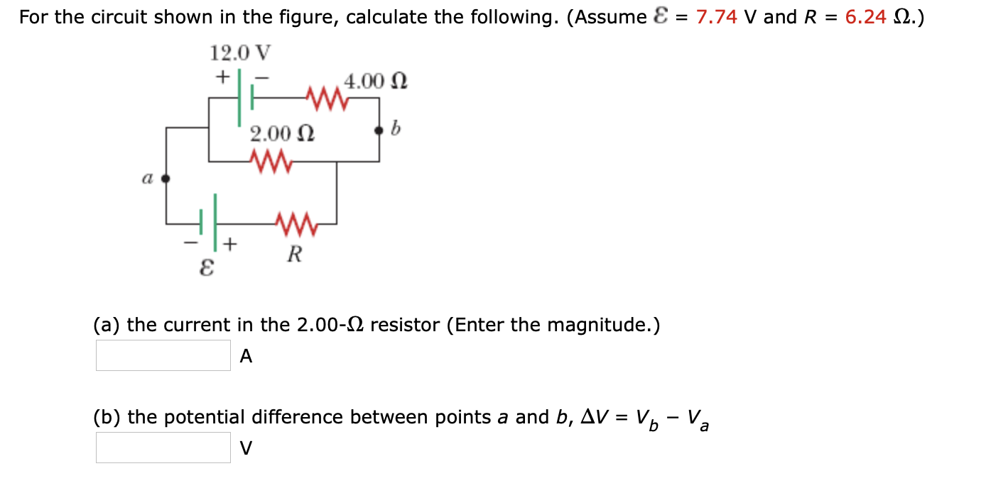 Solved For The Circuit Shown In The Figure, Calculate The | Chegg.com