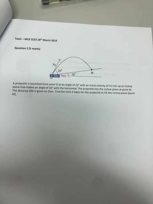 Solved Test1- MCE 2223 18h March 2015 Question 2 (5 marks) A | Chegg.com