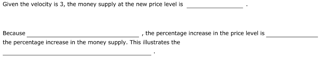 Solved 1. Quantity theory of money Aa Aa The equation of | Chegg.com