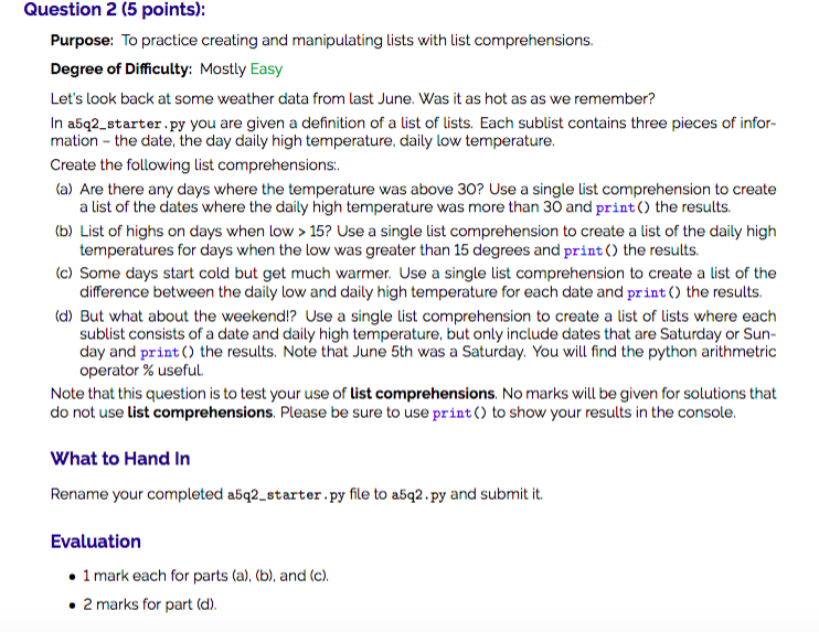 Solved a5q2_starter Saskatoon weather for June 2021