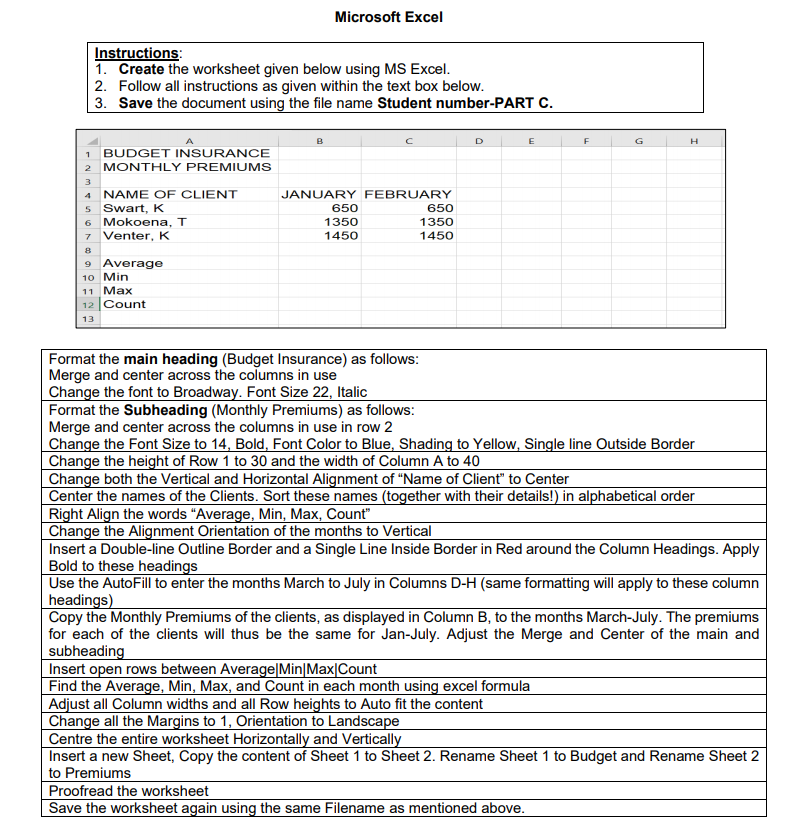 microsoft worksheet