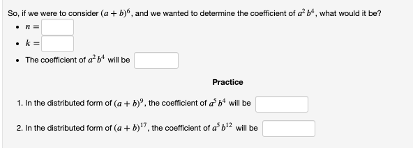 Solved So, If We Were To Consider (a +b)6, And We Wanted To | Chegg.com